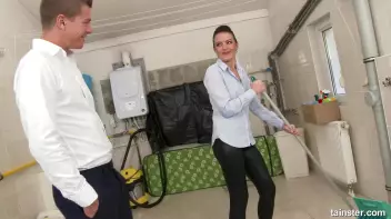 Pissing on the cleaning lady Screencap 7 on sinx.preview.netperv.com