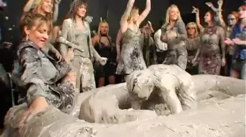 Two Dozen Babes Cheer On The Mud Fight Screencap 35 on sinx.preview.netperv.com