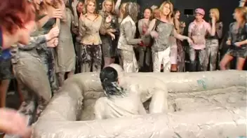 Two Dozen Babes Cheer On The Mud Fight Screencap 4 on sinx.preview.netperv.com