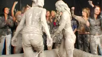 Two Dozen Babes Cheer On The Mud Fight Screencap 56 on sinx.preview.netperv.com