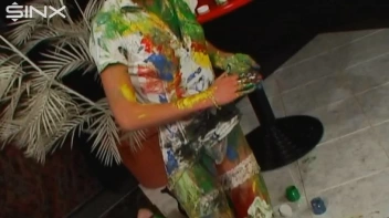 Wet And Messy Paint Play With Sexy Blonde Screencap 58 on sinx.preview.netperv.com
