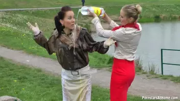 Messy Catfight Ends Up In The Pond Screencap 39 on sinx.preview.netperv.com