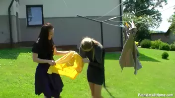 Three Beauties Make A Mess Of Themselves In The Backyard Screencap 4 on sinx.preview.netperv.com