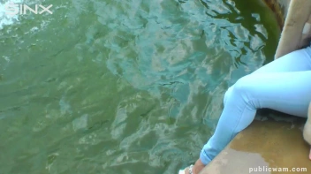 Brunette's Wet And Messy Water Frolic Screencap 3 on sinx.preview.netperv.com