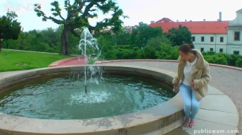 Brunette's Wet And Messy Water Frolic Screencap 1 on sinx.preview.netperv.com