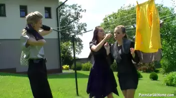 Three Beauties Make A Mess Of Themselves In The Backyard Screencap 8 on sinx.preview.netperv.com