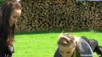 Three Beauties Make A Mess Of Themselves In The Backyard Screencap 2 on sinx.preview.netperv.com