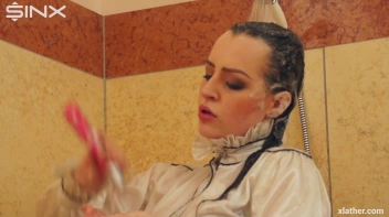 Clothed Beauty Showering In Satin Blouse Screencap 15 on sinx.preview.netperv.com