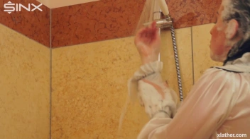 Clothed Beauty Showering In Satin Blouse Screencap 24 on sinx.preview.netperv.com