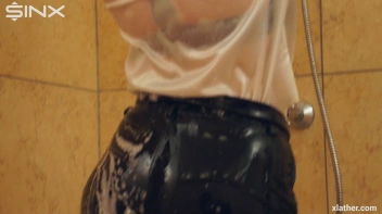 Clothed Beauty Showering In Satin Blouse Screencap 28 on sinx.preview.netperv.com