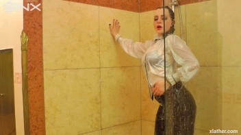 Clothed Beauty Showering In Satin Blouse Screencap 39 on sinx.preview.netperv.com