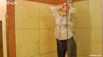 Clothed Beauty Showering In Satin Blouse Screencap 41 on sinx.preview.netperv.com