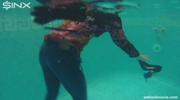 Brunette In Jeans Enters Swimming Pool Clothed Screencap 30 on sinx.preview.netperv.com