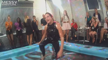 Making The Most Of The Mess As They Romp, Stomp, and Slop It Up In The Oil! 2 Audience Fights!! Screencap 22 on sinx.preview.netperv.com