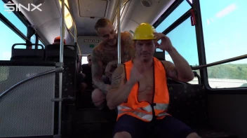 Stud Pays Builder For Gay Sex On The Bus Screencap 2 on sinx.preview.netperv.com