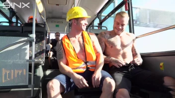 Stud Pays Builder For Gay Sex On The Bus Screencap 4 on sinx.preview.netperv.com