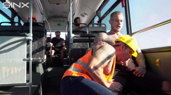 Stud Pays Builder For Gay Sex On The Bus Screencap 6 on sinx.preview.netperv.com