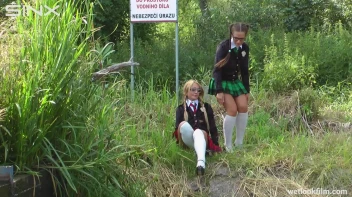 Soaking Wet Schoolgirls Splash In Waterfall Screencap 3 on sinx.preview.netperv.com