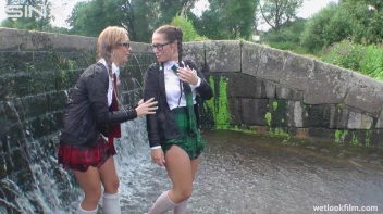Soaking Wet Schoolgirls Splash In Waterfall Screencap 52 on sinx.preview.netperv.com