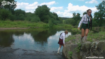 Soaking Wet Schoolgirls Splash In Waterfall Screencap 55 on sinx.preview.netperv.com