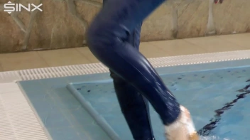 Denim Covered Blonde Takes A Dip Screencap 58 on sinx.preview.netperv.com