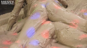 Messy Wrestling: Brunette VS. Black-Haired - Blouse Beauties Bust A Move In The Mud! Topless Toppies ... Screencap 97 on sinx.preview.netperv.com