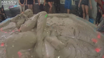 Messy Wrestling: Brunette VS. Black-Haired - Blouse Beauties Bust A Move In The Mud! Topless Toppies ... Screencap 50 on sinx.preview.netperv.com
