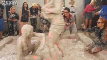 Messy Wrestling: Brunette VS. Black-Haired - Blouse Beauties Bust A Move In The Mud! Topless Toppies ... Screencap 53 on sinx.preview.netperv.com