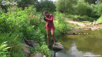 Ebony Babe Goes For A Swim In School Uniform Screencap 2 on sinx.preview.netperv.com
