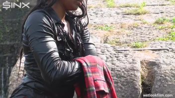 Ebony Babe Goes For A Swim In School Uniform Screencap 59 on sinx.preview.netperv.com