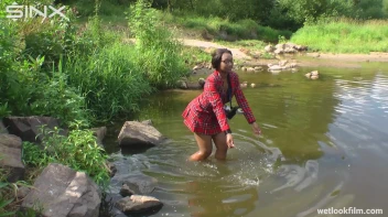 Ebony Babe Goes For A Swim In School Uniform Screencap 8 on sinx.preview.netperv.com