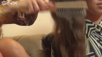 Raven Haired Babe Brushes Her Best Friends Hair Screencap 19 on sinx.preview.netperv.com