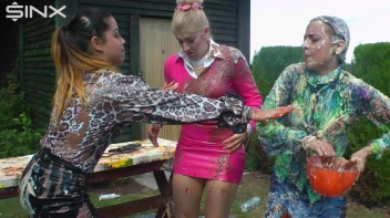 Messy Outdoor Food Fight For Glamour Babes Screencap 23 on sinx.preview.netperv.com