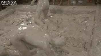 Muddy Wrestling: Satin, Skirts, and Audience Mud Blasted To The Max!  Everyone Gets A Taste! Screencap 88 on sinx.preview.netperv.com