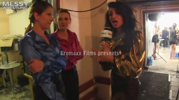 Muddy Wrestling: Satin, Skirts, and Audience Mud Blasted To The Max!  Everyone Gets A Taste! Screencap 1 on sinx.preview.netperv.com