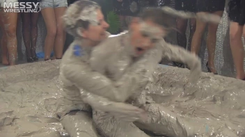 Muddy Wrestling: Satin, Skirts, and Audience Mud Blasted To The Max!  Everyone Gets A Taste! Screencap 19 on sinx.preview.netperv.com