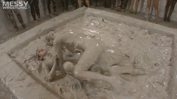 Muddy Wrestling: Satin, Skirts, and Audience Mud Blasted To The Max!  Everyone Gets A Taste! Screencap 65 on sinx.preview.netperv.com