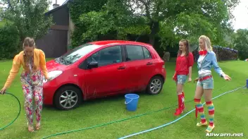 Country Chicks' Hog-Wild Wetlook Car Wash Screencap 2 on sinx.preview.netperv.com