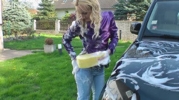 Wet & Messy Car Washing For Playful Blonde Screencap 26 on sinx.preview.netperv.com