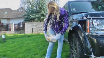 Wet & Messy Car Washing For Playful Blonde Screencap 34 on sinx.preview.netperv.com