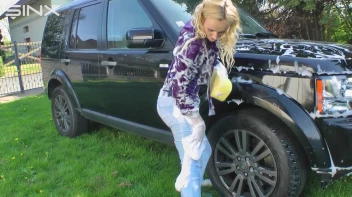 Wet & Messy Car Washing For Playful Blonde Screencap 36 on sinx.preview.netperv.com