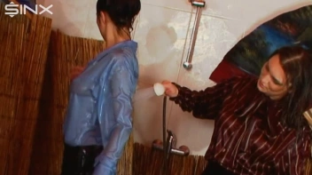 Brunettes Get Soaked Trying To Fix Shower Screencap 50 on sinx.preview.netperv.com