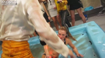 Messy Wrestling: Hip Chicks Get Their Oil Fix - No Stopping Till They Reach The Panties! Screencap 88 on sinx.preview.netperv.com