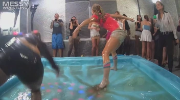 Messy Wrestling: Hip Chicks Get Their Oil Fix - No Stopping Till They Reach The Panties! Screencap 14 on sinx.preview.netperv.com