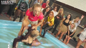 Messy Wrestling: Hip Chicks Get Their Oil Fix - No Stopping Till They Reach The Panties! Screencap 18 on sinx.preview.netperv.com