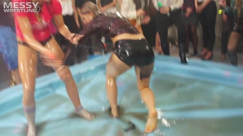 Messy Wrestling: Hip Chicks Get Their Oil Fix - No Stopping Till They Reach The Panties! Screencap 30 on sinx.preview.netperv.com