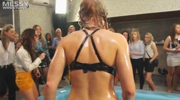 Messy Wrestling: Hip Chicks Get Their Oil Fix - No Stopping Till They Reach The Panties! Screencap 50 on sinx.preview.netperv.com