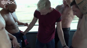Blonde Twink Enjoys Gay Orgy On A Voyeuristic Bus Screencap 10 on sinx.preview.netperv.com