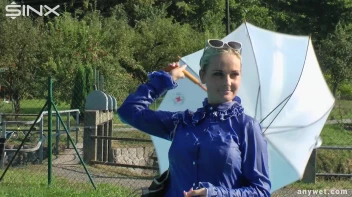 Playful Blonde Gets Drenched Under Water Fountain Screencap 42 on sinx.preview.netperv.com