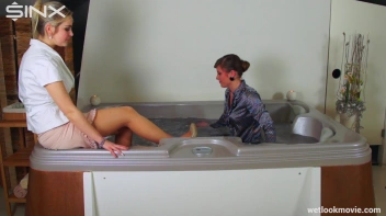 Fun And Flirty, Babes Play In Hot Tub Screencap 26 on sinx.preview.netperv.com